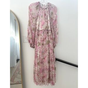 ZIMMERMANN Super Eight Braid-Trimmed Silk-Chiffon Dress